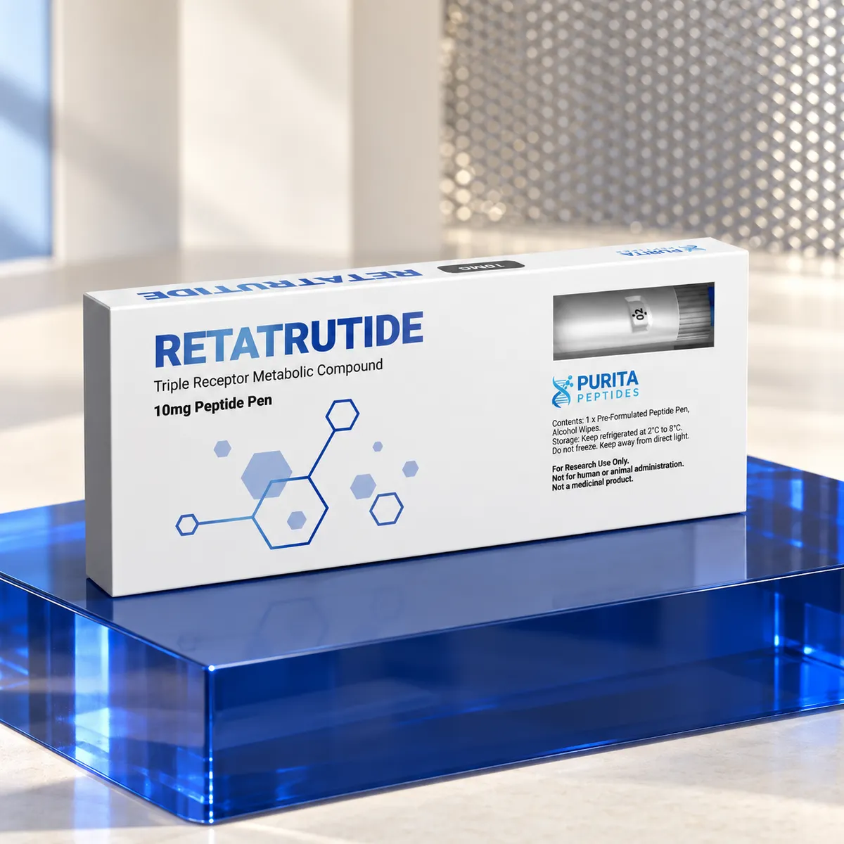 Retatrutide pen in its box